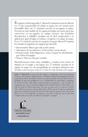 Las 17 cualidades esenciales de un jugador de equipo